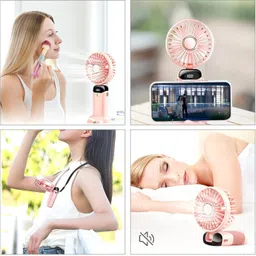 CITRODA Mini Handheld Fan, Portable Fan USB Rechargeable, Small Pocket Digital fan Mini Portable Hand Fan 3 Speed modes Build-in Battery Rechargeable Digital fan USB Fan image 5