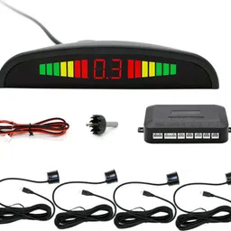 pecunia Parking 0179 DIY LED Car Reverse Sensor Kit with 4 Sensors & Buzzer Alarm Parking T8 Parking Sensor image 4