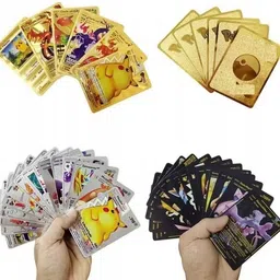 bestie toys Gold Silver And Black Pokermon Cards For kids (30pcs cards)-picture-17