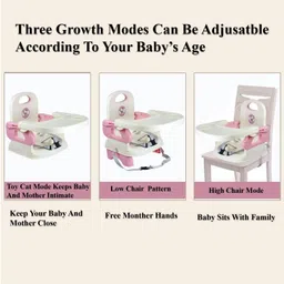 lafillette 2 in 1 Baby Booster Seat Feeding Chair Easy Travel High Chair With Removable Dining Tray And Safety Belt image 5