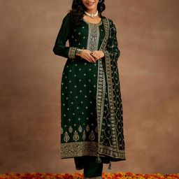 libas Women Silk Blend Kurta Pant Dupatta Set-picture-32
