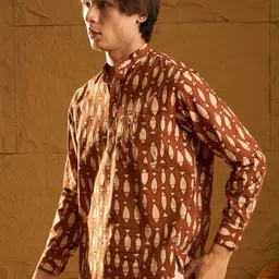 dimmy Men Printed Cotton Blend A-line Kurta image 3