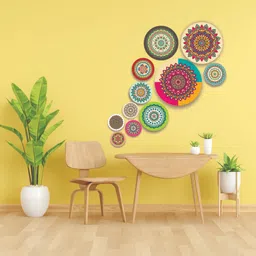 craftinky Mandala Pattern Wall Hanging Decoration Artwork | Decorative Item | Ideal Gifts Pack of 11 image 3