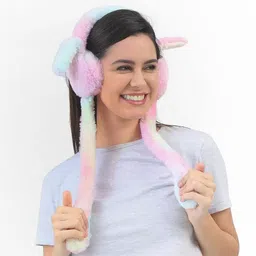 highever Cute jumping rabbit earmuffs for kids girls boys with chuchu sound(4 to14 years) Ear Muff-picture-16