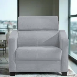 febonic Devo Fabric 1 Seater Sofa In Coin Grey Colour image 1