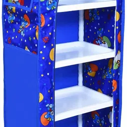 seshekhu 1 Door 6 Shelf Almari Cubort Steel with Fabric Carbon Steel Collapsible Wardrobe-picture-12