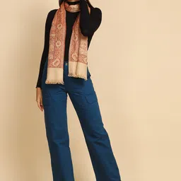 WEAVERS VILLA Ethnic Motifs Printed Woollen Scarf-picture-25