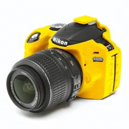 IJJA Camera Silicone Protective Camera Case Cover Compatible with Nikon D3200 (Yellow) Camera Bag image 3