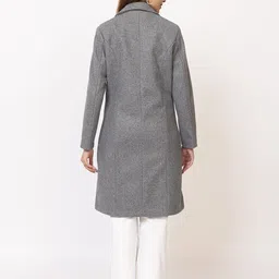 lady leaf Suede Solid Coat For Women image 2