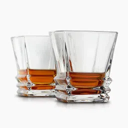 otak (Pack of 4) 1010_ot Unique Cool Crystal Rocks Whiskey Glasses for Scotch, Vodka, Liquor Glass Set Water/Juice Glass image 2