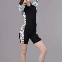 keepfit Geometric Print Women Swim-dress Black Swimsuit image 3