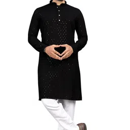 brofun Men Cotton Rayon Kurta Pyjama Set image 2
