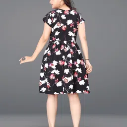 varudifab Women Fit and Flare Multicolor Midi/Calf Length Dress image 4