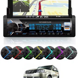 Car Stereo MP3 Player with BT/FM/USB/AUX/Phone Holder/TF Card Universal-100 Car Stereo-image-1