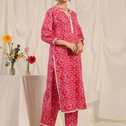 physil Women Pure Cotton Kurta Pant Set image 2