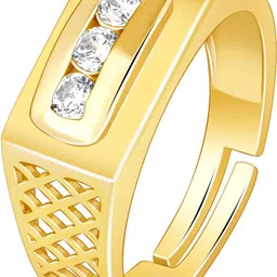 giva 925 Silver Golden Eternal Bliss Ring for Him Sterling Silver Zircon Rhodium Plated Ring image 3