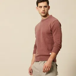 mr bowerbird Men Solid Round Neck Multicolor Sweater image 5