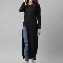 Casual Regular Sleeves Solid Women Black Top-image-84