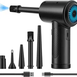 Electric Air Duster 2 in 1 Air Blower Pump with 5 Nozzles 3 Speeds and LED Light Hi-Powered Blower-image-38