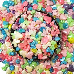 indikonb Heart Shape Acrylic Beads for Kids Craft, Multicolour-picture-15