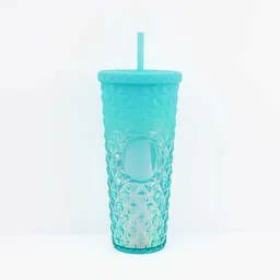 the vogue nation Acrylic Cold Cup Venti Tumbler Traveller With Straw Crystal Look Ombre image 2