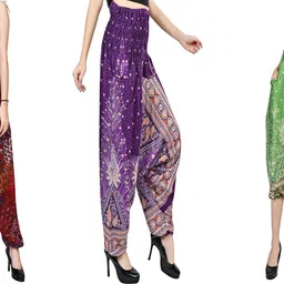 fusfus Printed Rayon, Cotton Women Harem Pants-picture-18