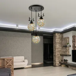 lyse decor Hanging lights for Bedroom, Kitchen, Hall and Living room (Pack of 3) Pendant Lamp Ceiling Lamp image 2