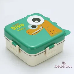 Trendy Bento 3 compartment Double Layer leakproof stainless steel 3 Containers Lunch Box-image-0