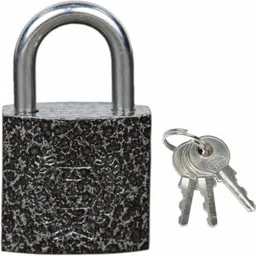 C I-0320 Iron 3 Pins Padlock with 3 Keys, Grey Padlock-image-11
