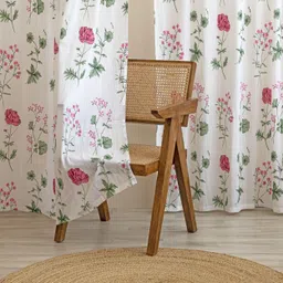 homemonde 152 cm (5 ft) Window Cotton Transparent Curtain Single Curtain image 3