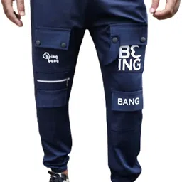 mindsart trending Men Printed Blue Track Pants-picture-33