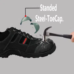 elecant Steel Toe Synthetic Leather Safety Shoe image 2