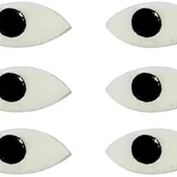 shree haridaas creations Size 0 no. Pack of 3 Pair eyes with free wax Deity Ornament image 2