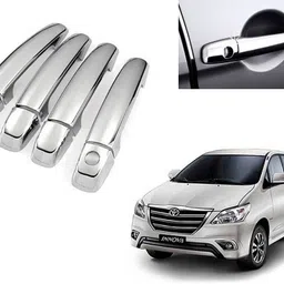 uniqon (Set Of 4 Pcs) Stylish Car Door Catch Handle Chrome Cover Finishing Car Grab Handle Cover-picture-22