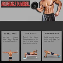 fit & fitness 20 kg PVC weight plates 5kg X 4pc use all type rods and gym bars Dumbbells Home Gym Combo image 4