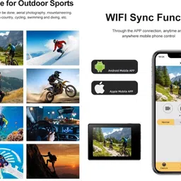 Cubonic 4k HD Waterproof WiFi Camera Ultra Bright LCD 170° Wide-Angle 4k Sports & Action Camera image 2