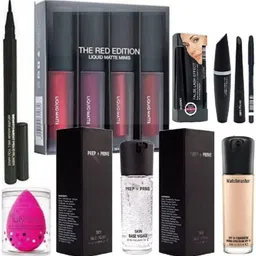 frippe Mackup Kit Combo Rose Gold, 4in1, Brushes, Mascara, Puff, Kajal, Primer, Fixer-picture-39