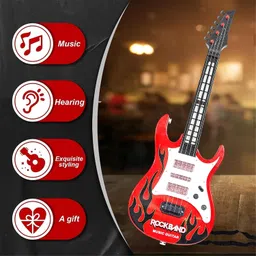 mahi zone Guitar Rockband, Battery Operated Music and Lights Rock Band Guitar_A23M image 2