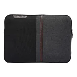 Carriall Suave Fabric, Polyester Laptop Sleeve for 14 Inch Laptop (2 L, Water Resistant, Black/Grey)-image-80