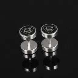 yellow chimes Superman Metal Plug Earring image 4