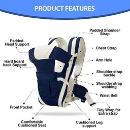 craty High Quality Bag with Strong Belt 4 in 1 Position Baby Carrier Baby Carrier image 3