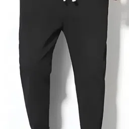 houseofcommon Men Solid Black, Grey Track Pants-picture-14