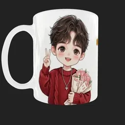 vasu enterprises Boys Coffee with Cartoon Theme Ceramic Coffee Mug image 1