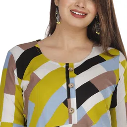 anneiv Printed Rayon Blend Stitched Anarkali Gown image 4