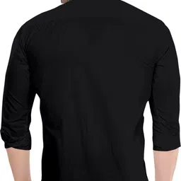 vtexx Men Regular Fit Solid Mandarin Collar Casual Shirt image 2