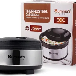mumma's life Johnny Stainless Steel Casserole for Roti|Hot Box for Kitchen|Serving Bowl1500ML Thermoware Casserole image 2