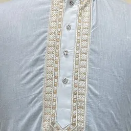 jugg jugg jeeyo Men Self Design Pure Cotton Straight Kurta image 4