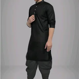 zedin Men Cotton Blend Kurta Dhoti Set image 3