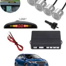 aarsh store Universal 4 Silver Reverse Parking Sensor-AF25A90 Universal 4 Silver Reverse Parking Sensor-AF25A90 Parking Sensor-picture-23