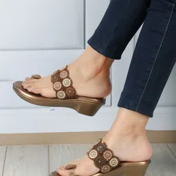 ladoo's Women Wedges Sandal-picture-14